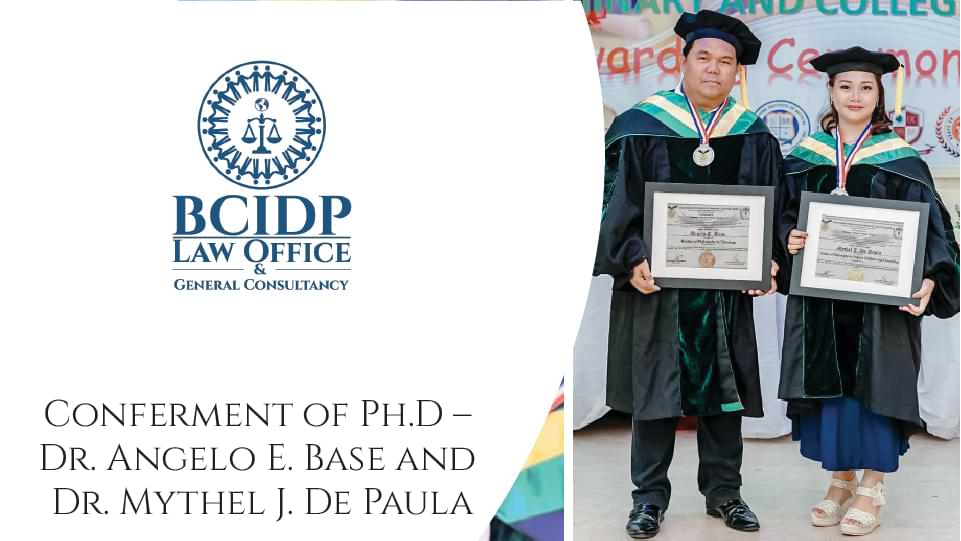 Conferment of Ph.D – Dr. Angelo E. Base and Dr. Mythel J. De Paula